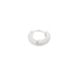 WHITE ENAMEL HUGGIE SILVER